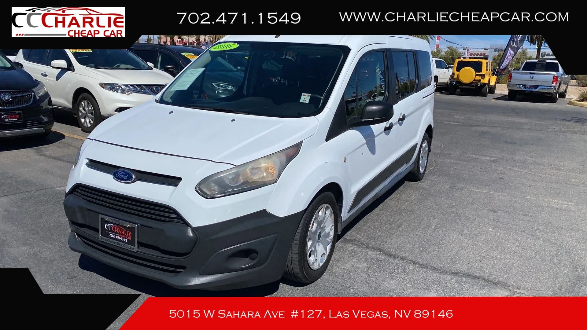 2016 Ford Transit Connect Passenger XL, White — Charlie Cheap Car, Las Vegas
